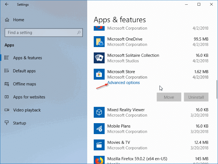 réinstaller l'application Store dans Windows 10 pic1