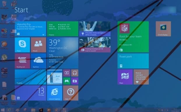Rendre l'écran de démarrage transparent dans l'image Windows 8.1 1