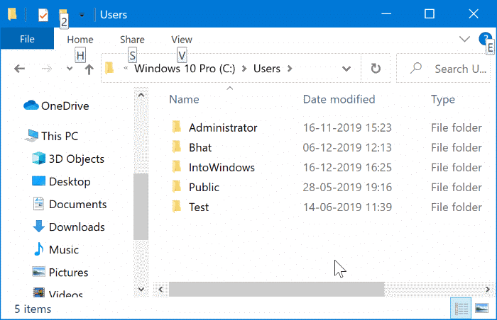 renommer le dossier du compte d'utilisateur dans l'Explorateur de fichiers Windows 10 pic01