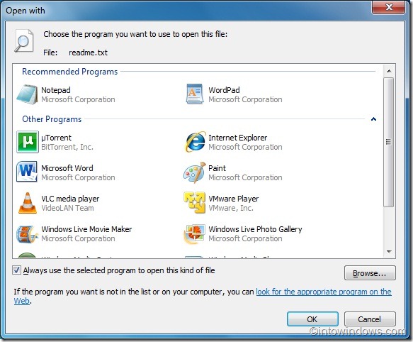 Comment supprimer des programmes du menu Ouvrir avec dans Windows