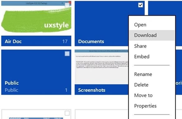 Télécharger des documents et des photos à partir de l'image OneDrive