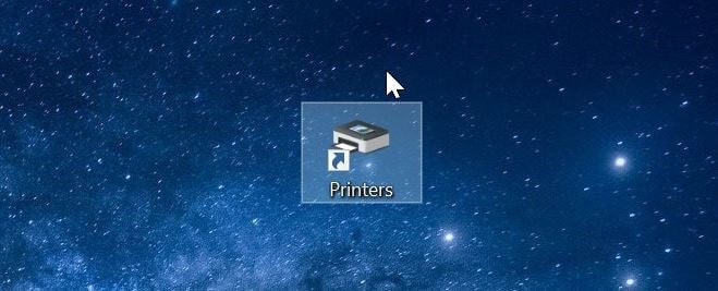 Creer un raccourci sur le bureau vers le dossier Imprimantes