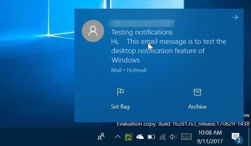 désactiver la notification de bureau pour des applications spécifiques dans Windows 10 pic1