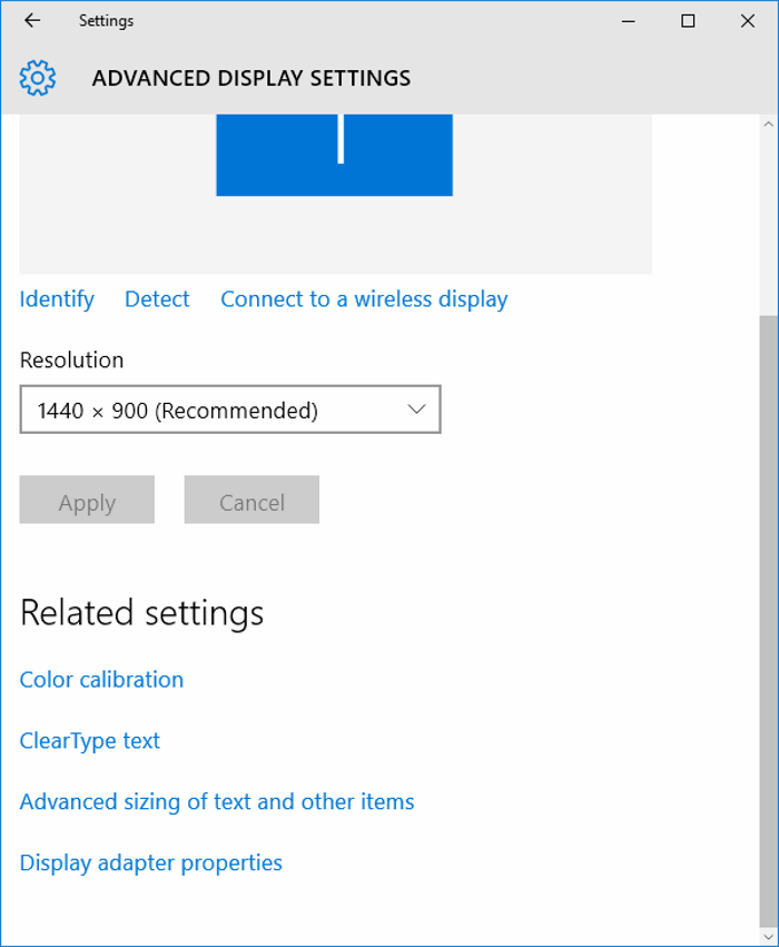 Dimensionnement avancé du texte et d'autres éléments Windows 10 Creators Update 1
