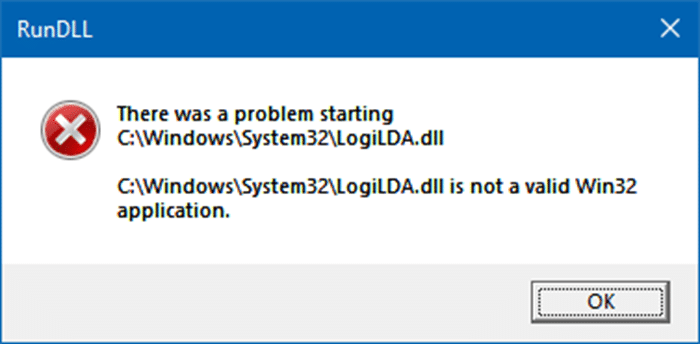 Erreur Windows System32 LogiLDAdll dans Windows 10