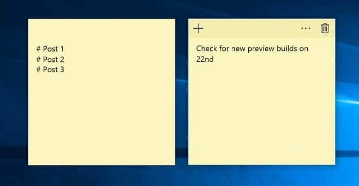 fermer ou réduire les notes autocollantes Windows 10 pic1