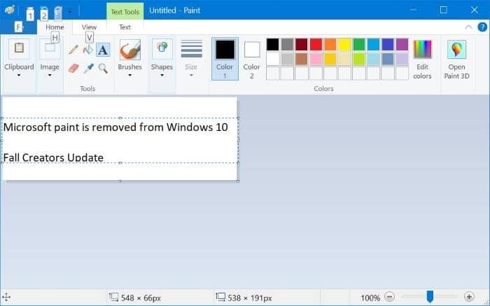 Windows Paint est absent de la mise à jour Windows 10 Fall Creators