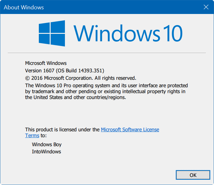 changer le nom du propriétaire enregistré et de l'organisation Windows 10