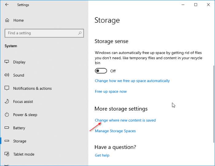 changer le chemin de téléchargement des applications Windows Store dans Windows 10 pic3
