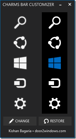 Modifier les icones de la barre dicones de Windows 81