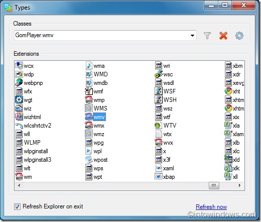 Changer l'icône du type de fichier dans Windows 7