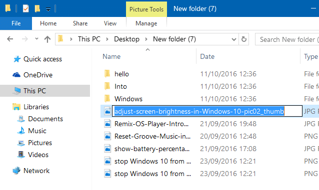 renommer rapidement plusieurs fichiers Windows 10