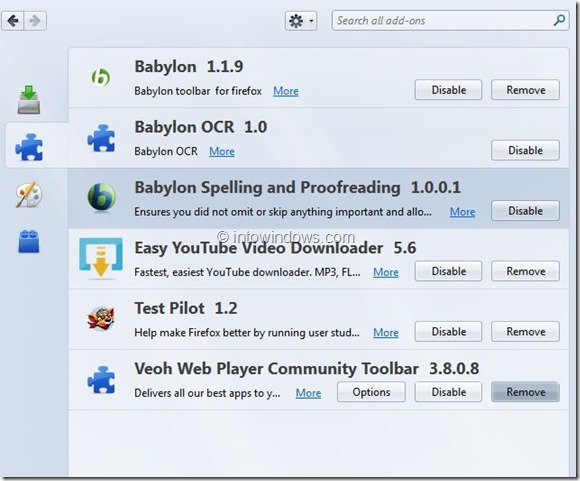 Supprimer Babylon Search de Firefox Chrome et Internet