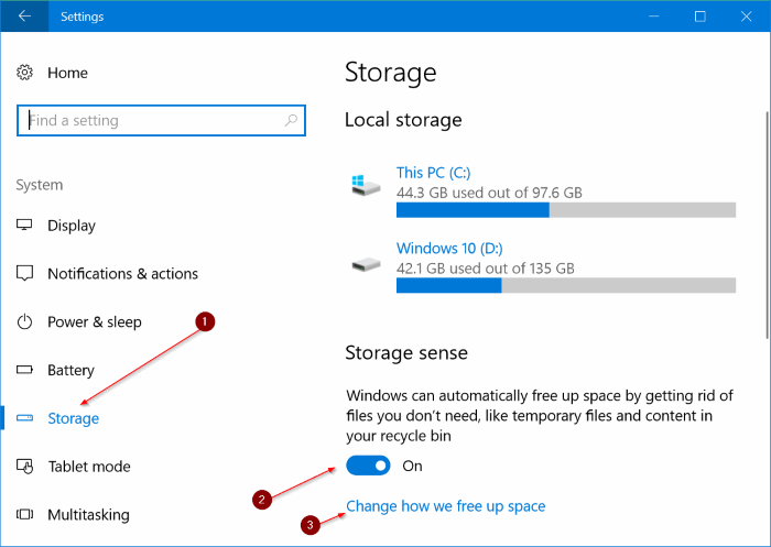supprimer automatiquement les fichiers du dossier Téléchargements dans Windows 10 pic1