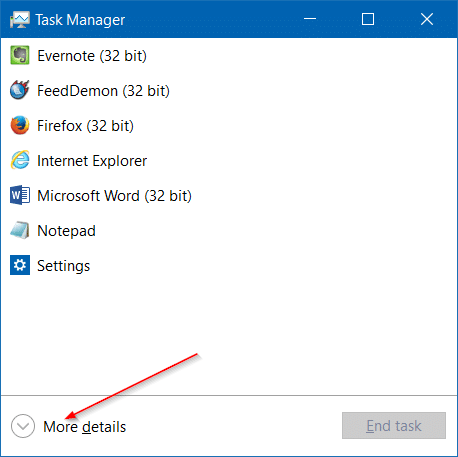 Supprimez l'icône du mode de vol avion de la barre des tâches de Windows 10, étape 2