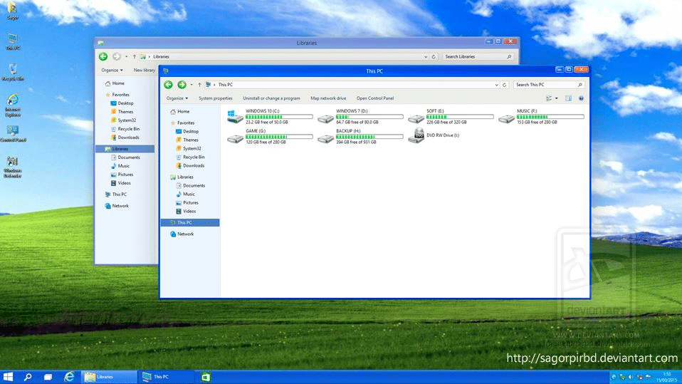 Thèmes Windows XP pour Windows 10