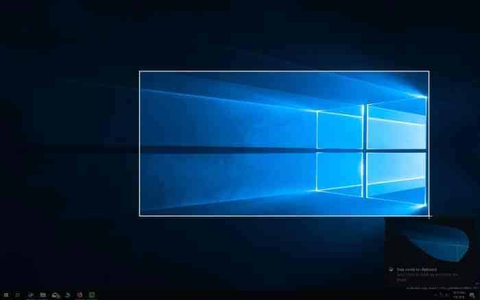 trucs et astuces d'esquisse d'écran dans Windows 10