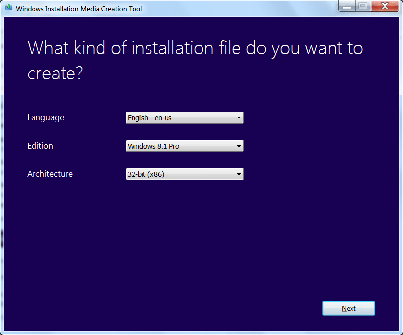 Vous pouvez executer loutil de creation de support dinstallation Windows