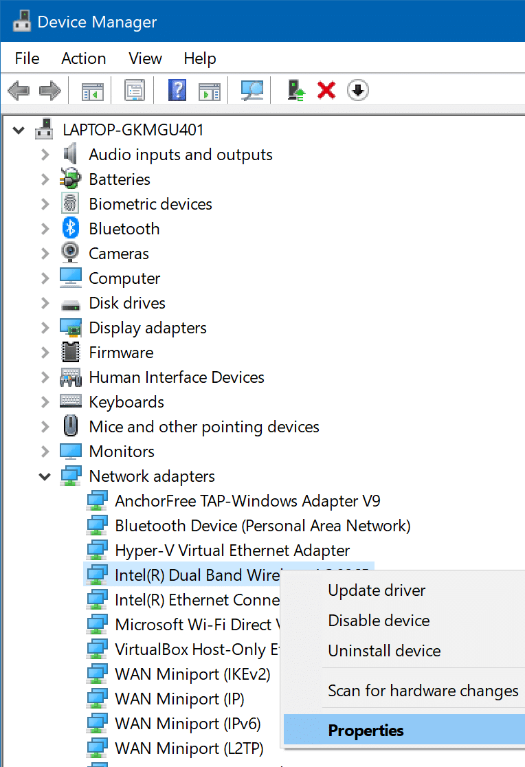 Windows 10 ne se connecte pas automatiquement au Wi-Fi pic1