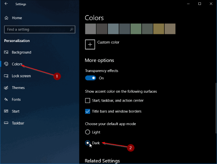 enable dark theme mode for file explorer in windows 10 pic1