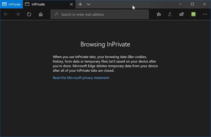 enable extensions in in private mode in Windows 10 pic01