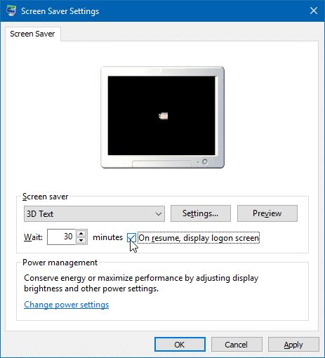 open screen saver settings in windows 10 pic4
